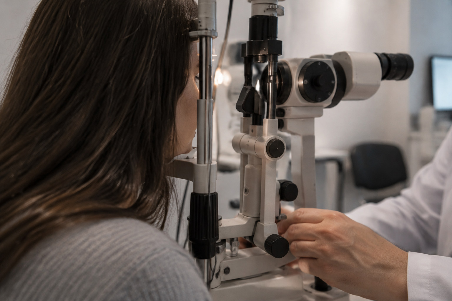 Patient undergoing an eye examination as US lawsuits allege lasting vision damage linked to Ozempic