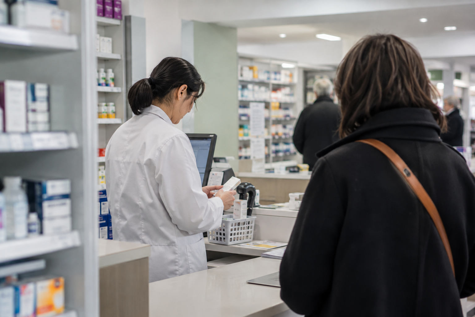 Pharmacist at a UK pharmacy counter as the ASA tightens rules on weight-loss jab adverts